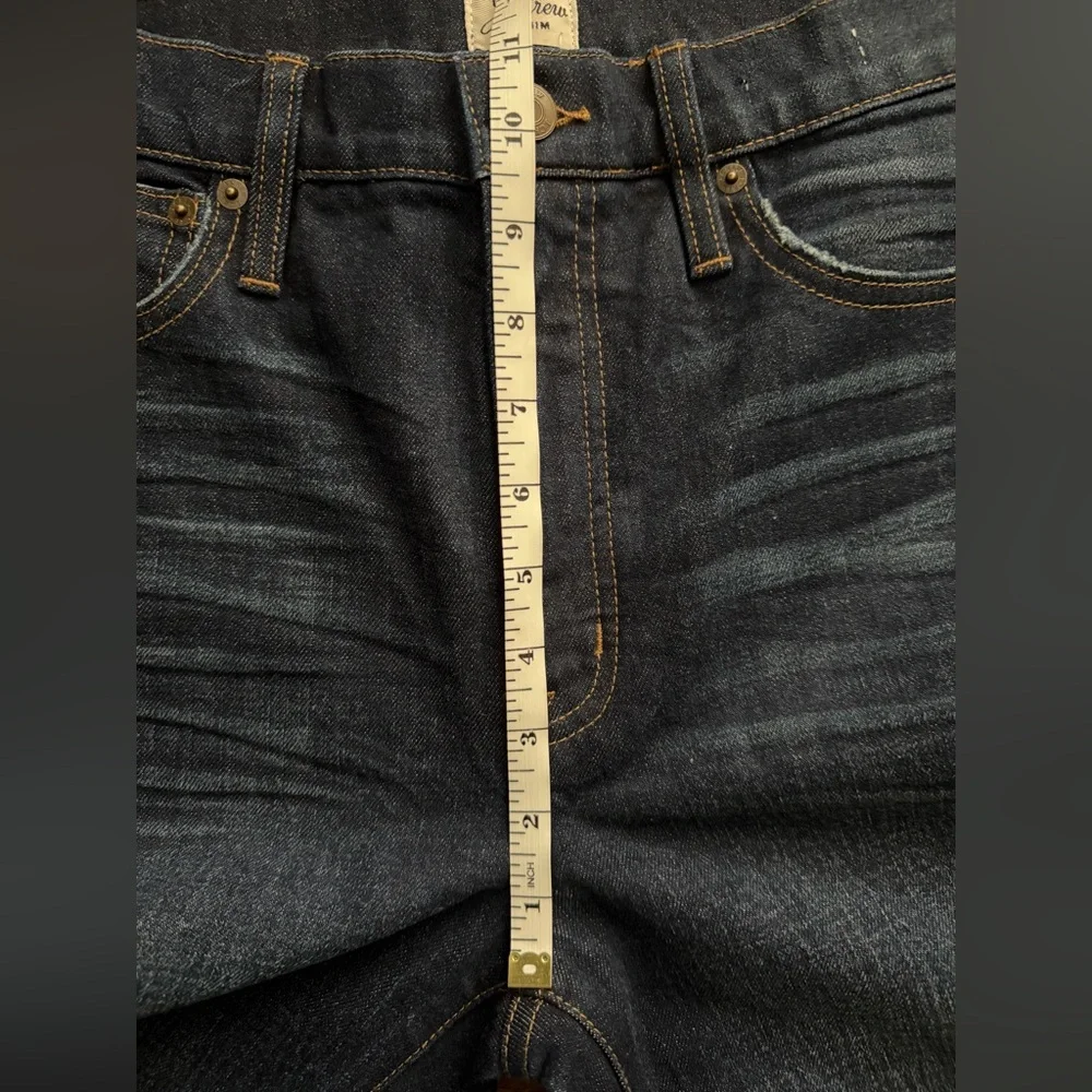 J Crew Jeans Womens 27 Dark Blue 10" Vintage Straight 27x28 - Picture 4 of 10